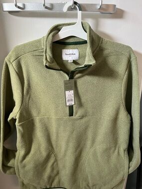 Goodfellow & Co Sage Green Quarter-Zip Fleece Pullover size medium **NWT**